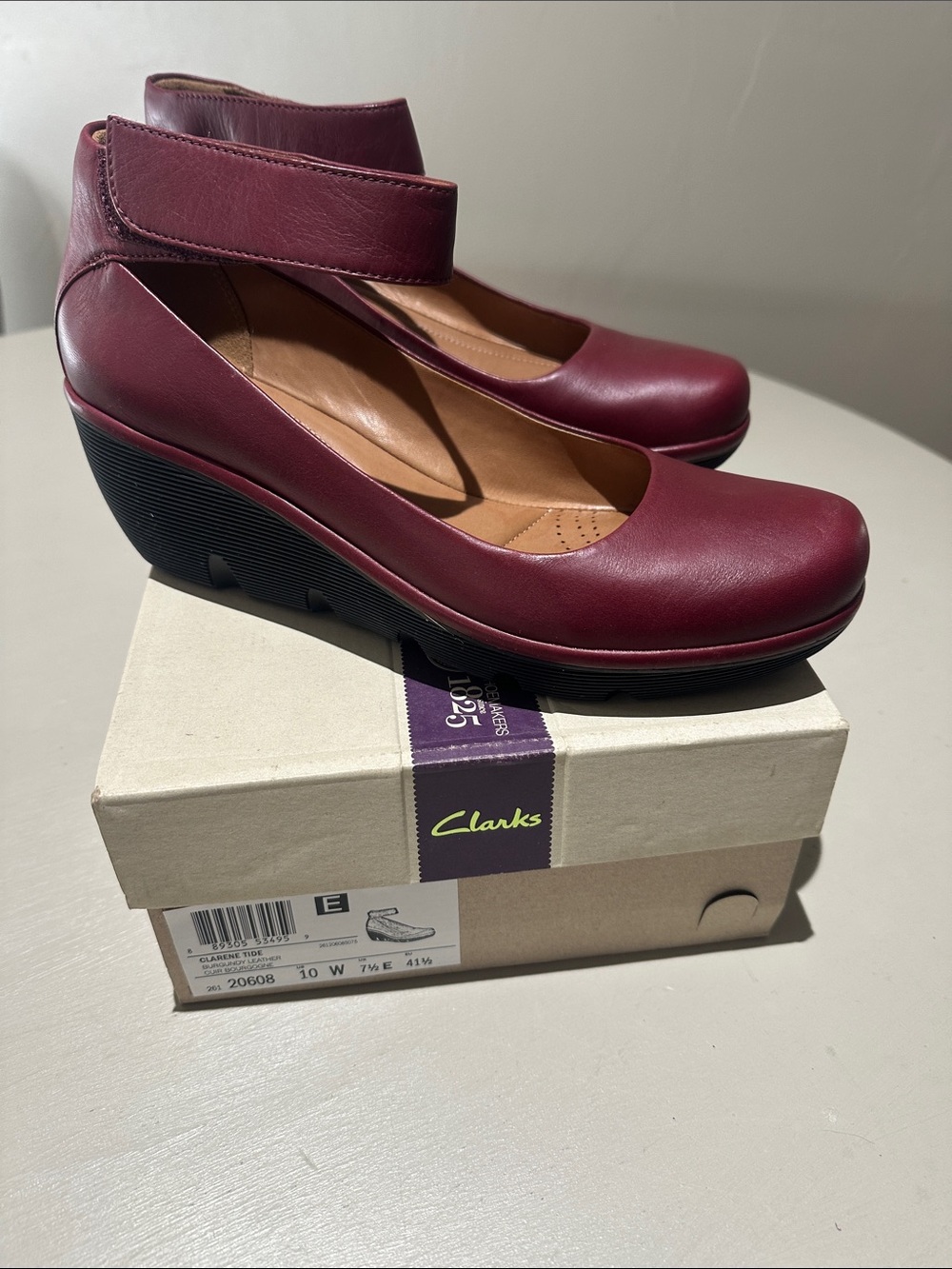 Clark’s Clarence Tide Burgundy Wedge